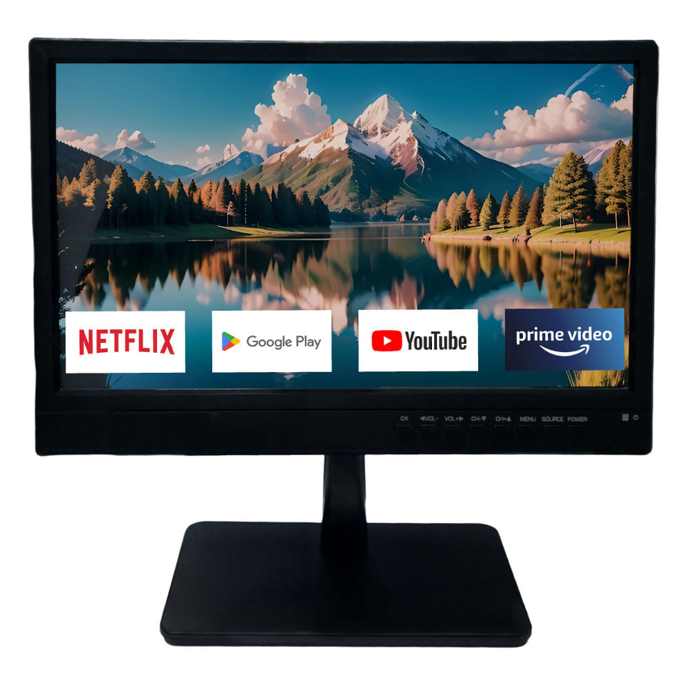 Televisor Yundel 15", Smart TV, LED, HD, conectividad, puerto Ethernet, YTV-15SDT