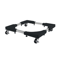 Base metal con rueda regulable D´kaza para lavadora refrigeradora negro