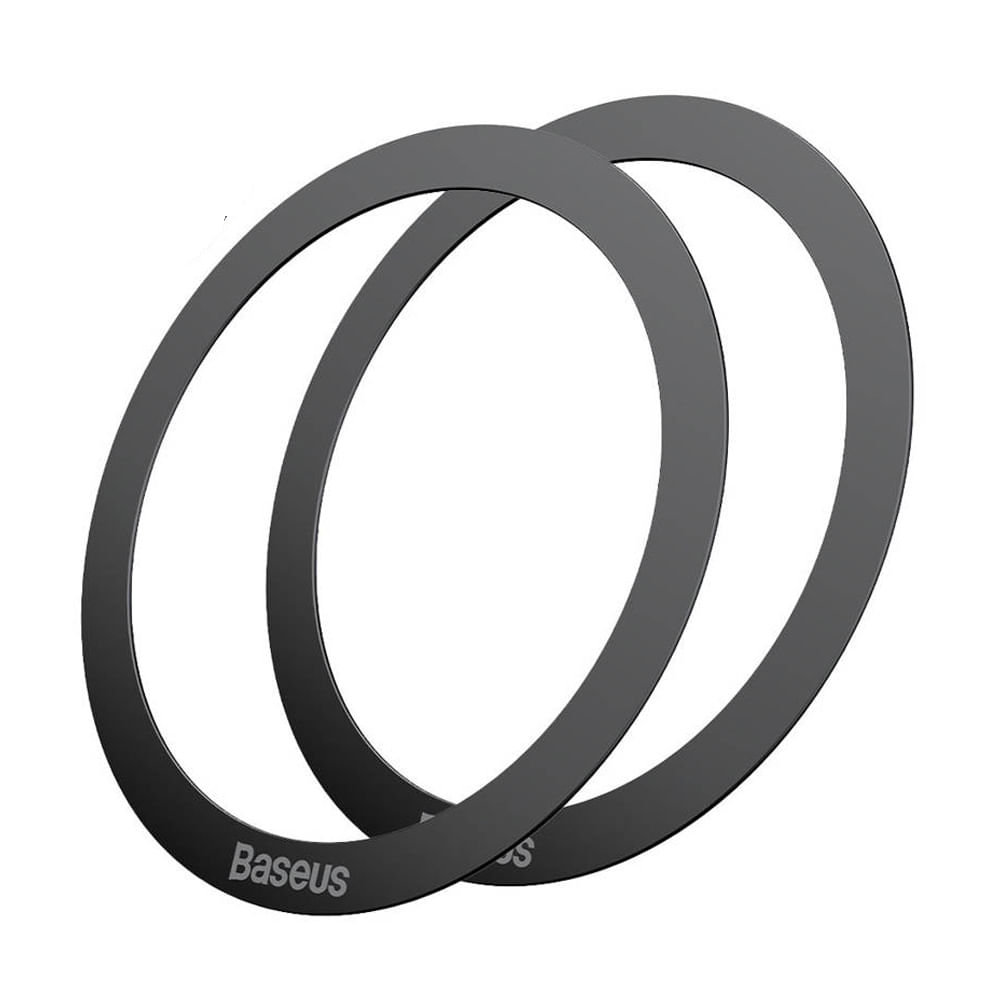 Pack de 2 anillos magnéticos Baseus de metal, negro