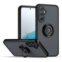 Case para Samsung Galaxy A55 con soporte, amortiguador de choques, negro