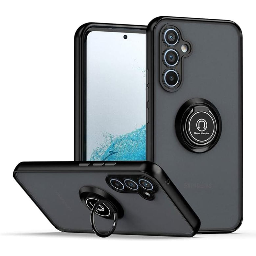 Imagen 1 del producto Case para Samsung Galaxy A55 con soporte, amortiguador de choques, negro