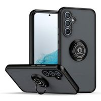 Case para Samsung Galaxy A15 con soporte, amortiguador de choques, negro