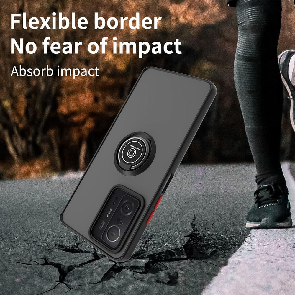 Imagen 2 del producto Case para Xiaomi Redmi 13C con soporte, amortiguador de choques, negro