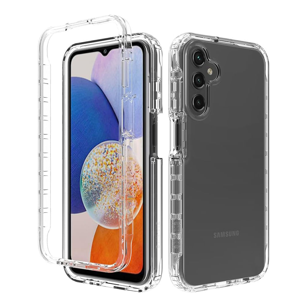 Case para Samsung Galaxy A55 Protección 360, 3 en 1, transparente