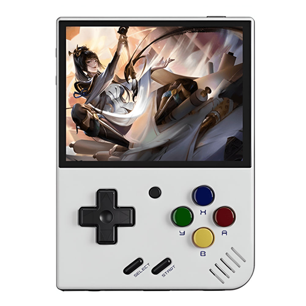 Consola de juegos portátil retro Miyoo Mini Plus, 64 GB, 10000 juegos, blanco