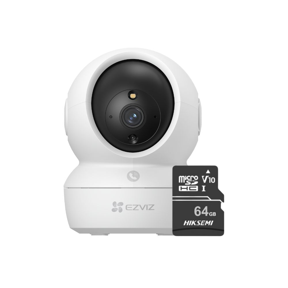 Cámara De Seguridad Ezviz H6C Full HD + Micro SD 64gb Blanco