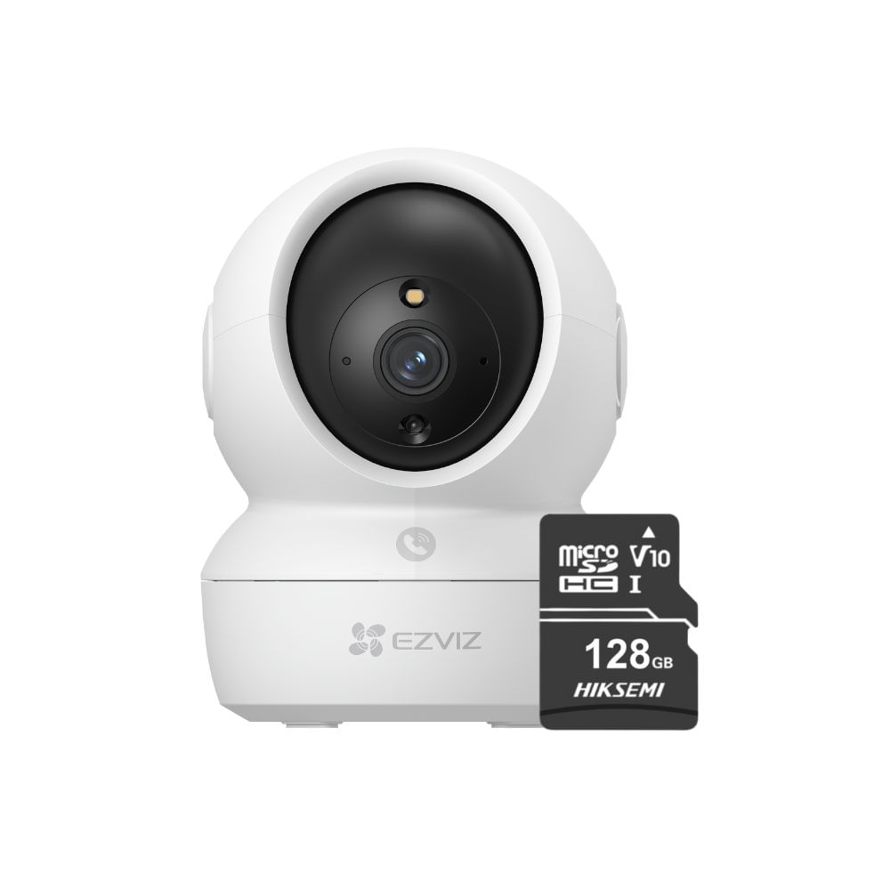 Cámara De Seguridad Ezviz H6C Full HD + Micro SD 128gb Blanco
