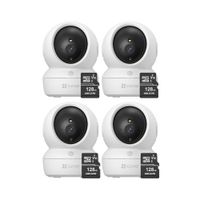 Kit de 4 Cámaras De Seguridad Ezviz H6C Full HD + Micro SD 128gb - Blanco
