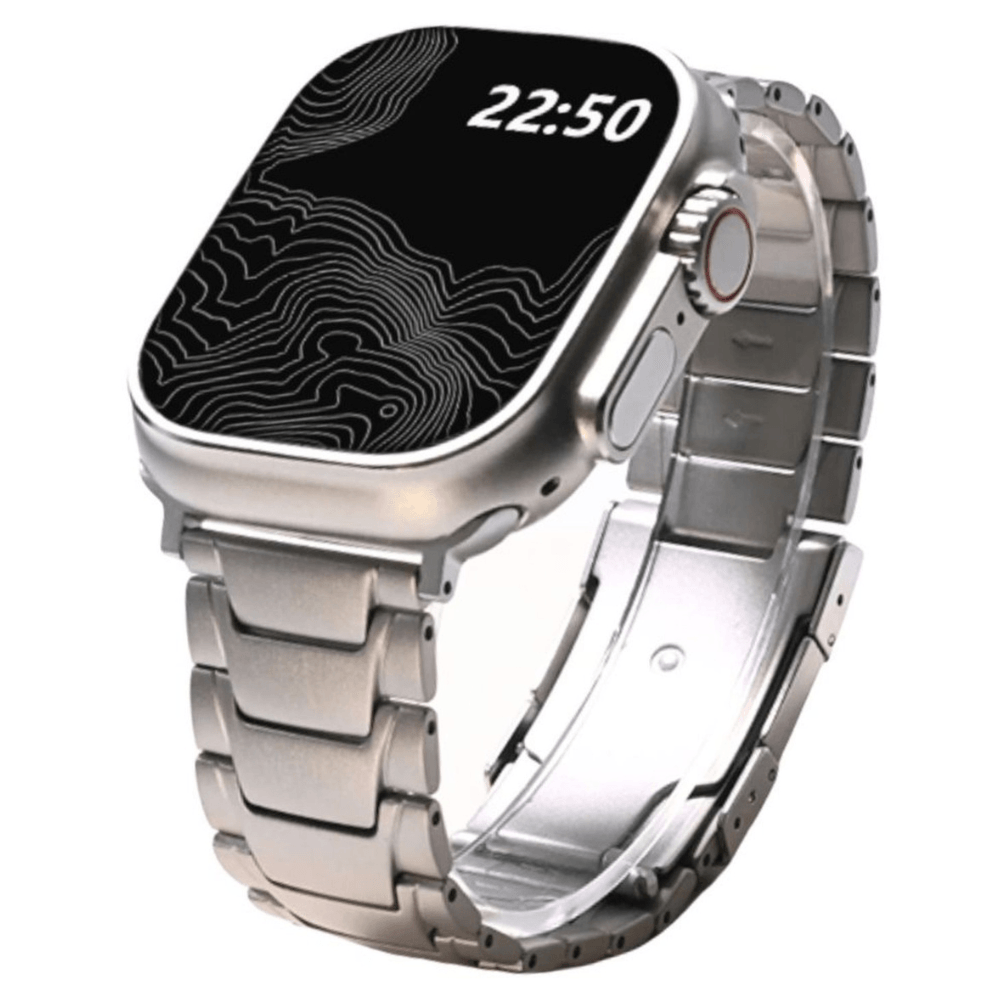 Correa de Titanio para Apple Watch Iron Hide Matte 42-44-45-49 mm