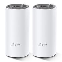 Sistema Wifi Mesh TP-Link Deco E4-2 Ac1200 pack x 2, doble banda, router y acces point, 2 puertos LAN, 2 antenas internas (reempacado)