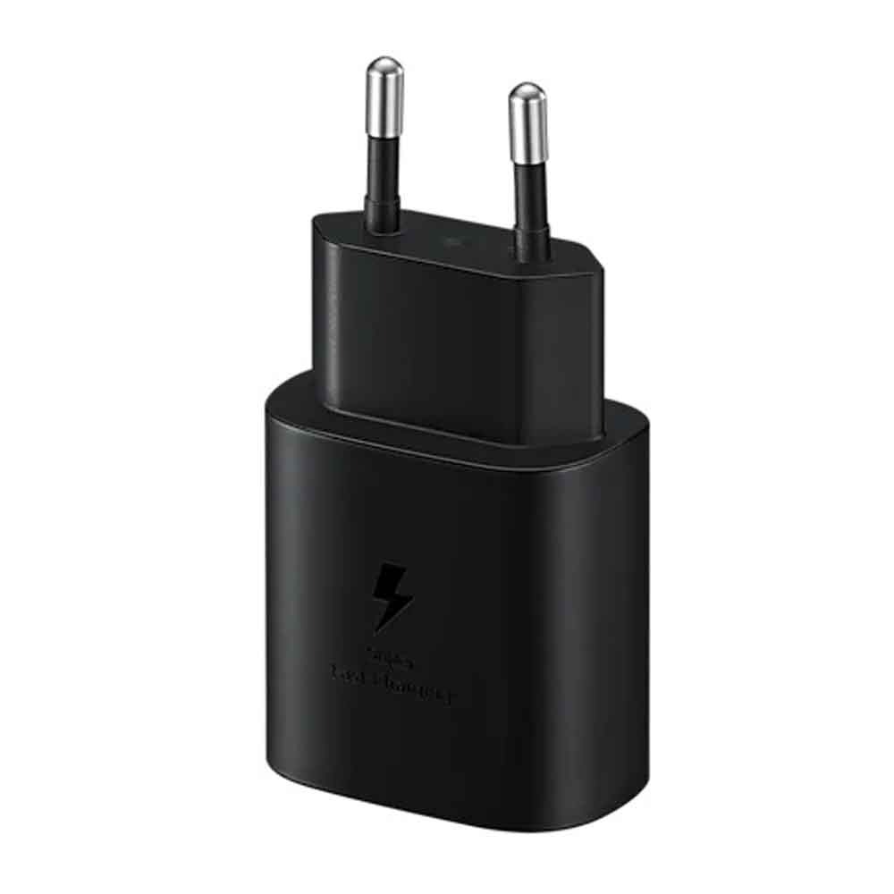 Imagen 2 del producto Cargador de pared + cable Samsung tipo C a tipo C, 25W, carga rápida, negro (reempacado)