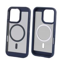 Case para iPhone 16 Pro con MagSafe para carga inalámbrica, rígido, mate traslúcido azul