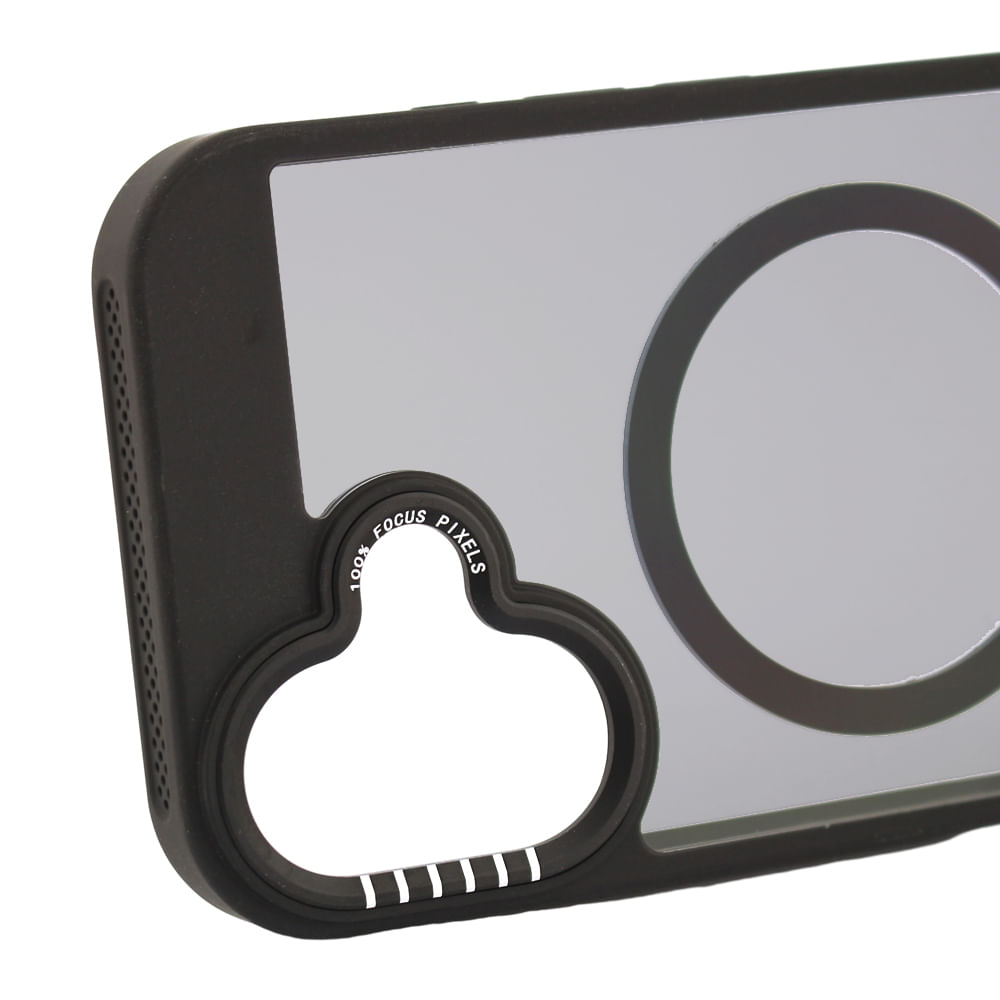 Imagen 2 del producto Case para iPhone 16 con MagSafe para carga inalámbrica, rígido, mate traslúcido negro