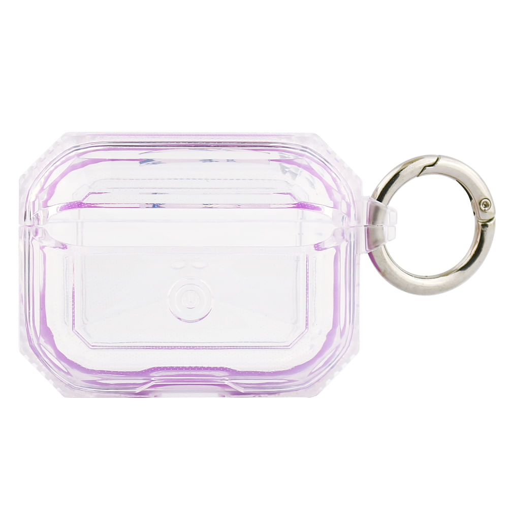 Case para Airpods pro 2da generación, translucido morado