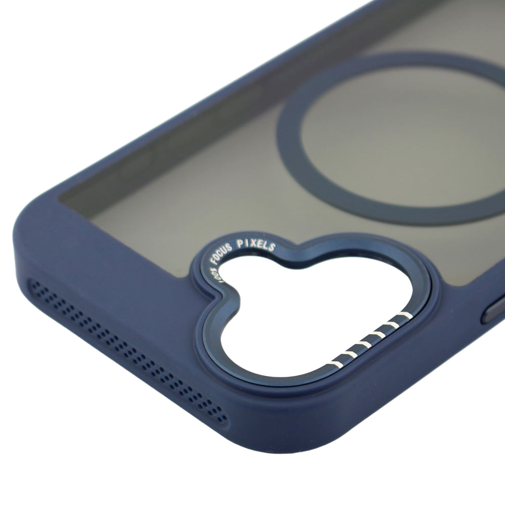 Imagen 2 del producto Case para iPhone 16 con MagSafe para carga inalámbrica, rígido, mate traslúcido azul