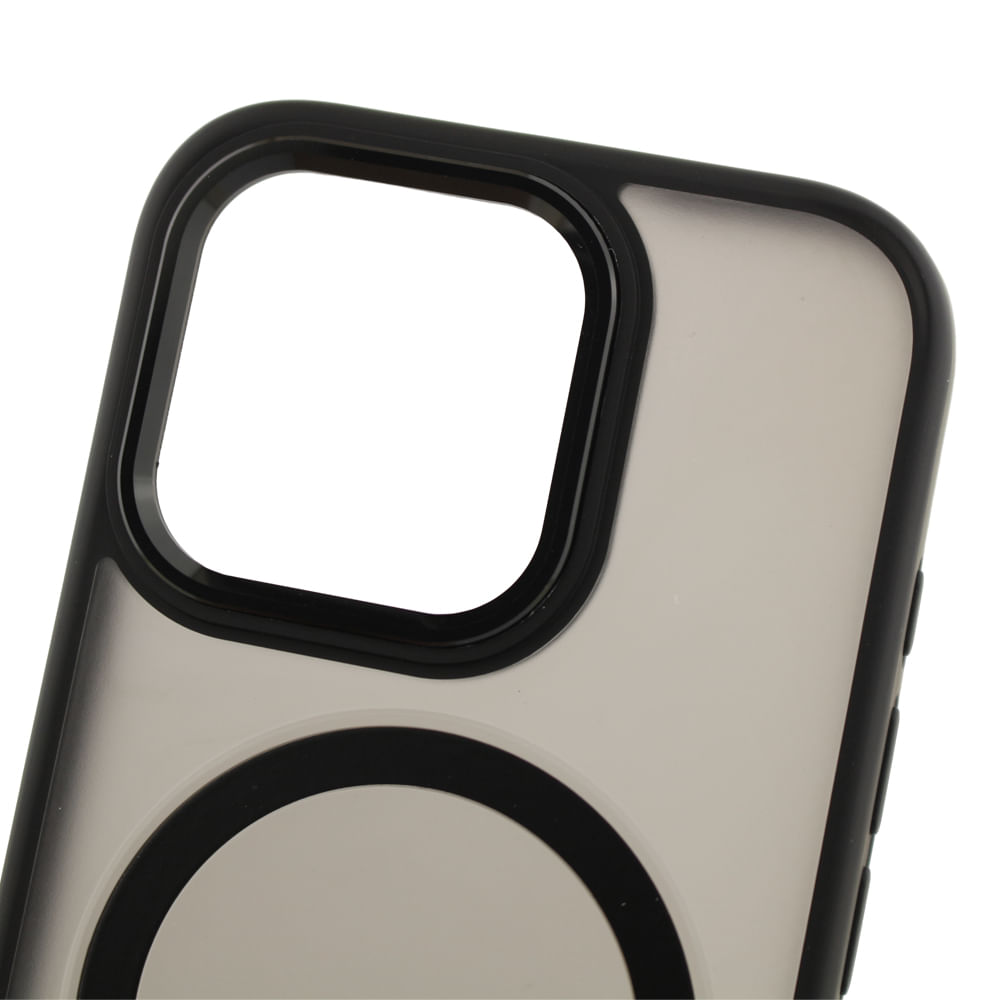 Imagen 2 del producto Case para iPhone 16 Pro con Magsafe para carga inalámbrica con soporte, rígido, mate traslúcido negro