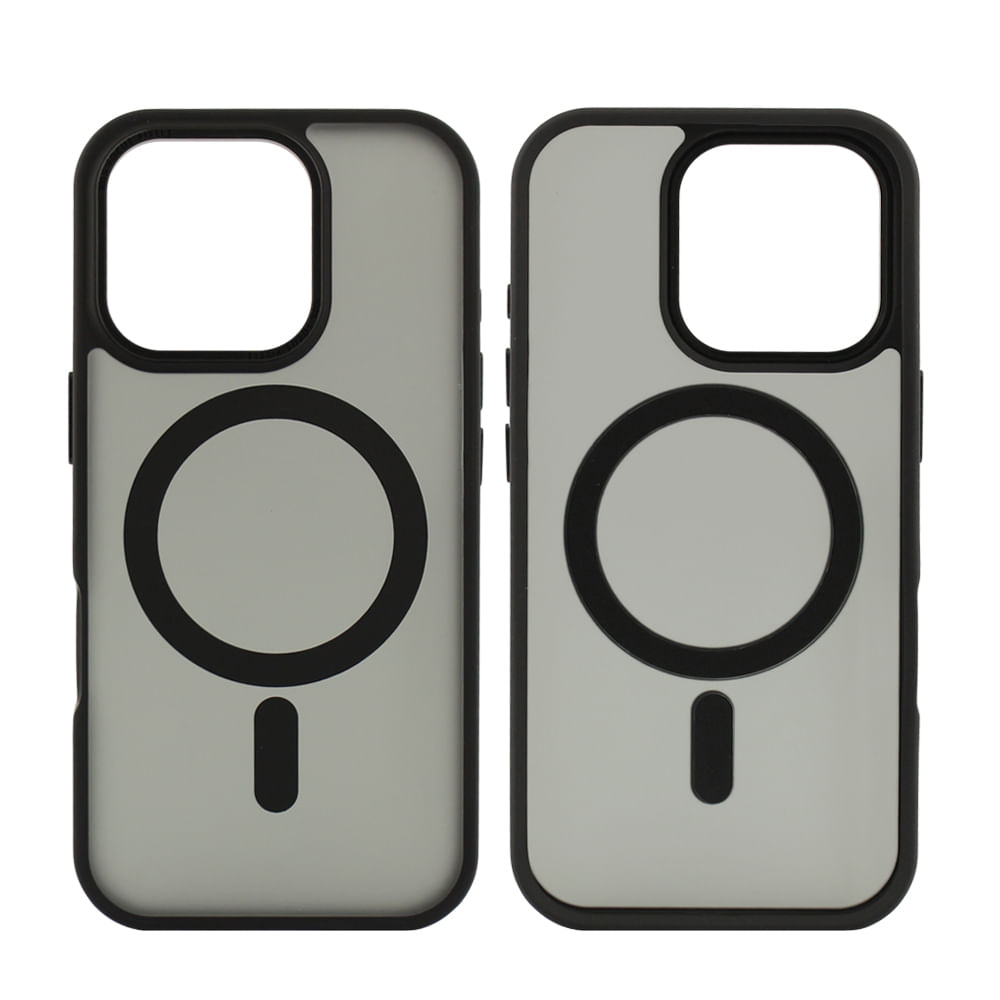 Imagen 1 del producto Case para iPhone 16 Pro Max, con MagSafe para carga inalámbrica, para accesorios magnéticos, rígido, mate traslúcido negro