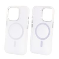 Case para iPhone 16 Pro con MagSafe para carga inalámbrica, para accesorios magnéticos, rígido, mate traslúcido blanco