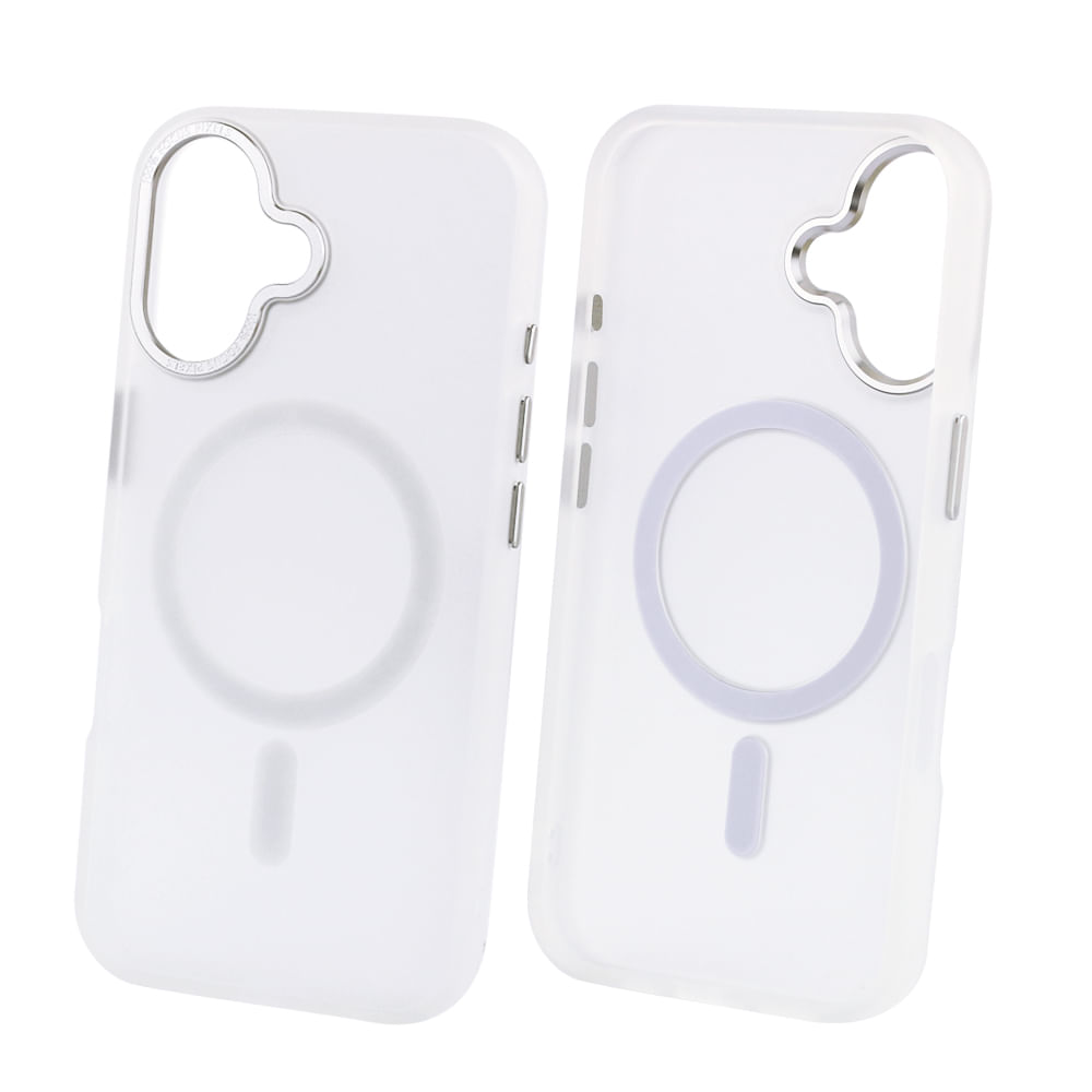 Imagen 1 del producto Case para iPhone 16 con MagSafe para carga inalámbrica, para accesorios magnéticos, rígido, mate traslúcido blanco