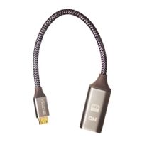 Cable mini HDMI a HDMI Genérico 4K, macho a hembra, negro (reempacado)