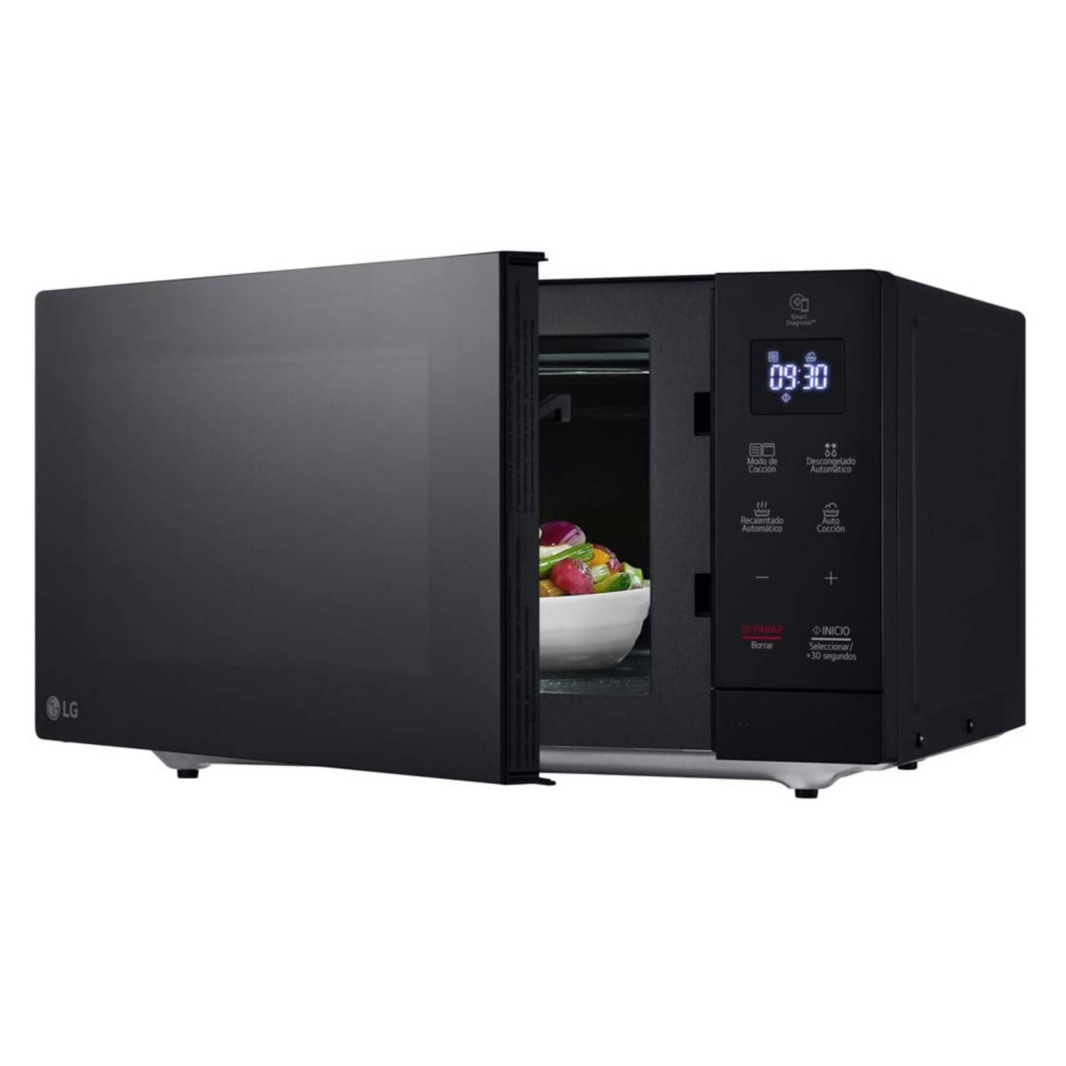 Imagen 2 del producto Horno microondas LG MH7032JAS 1150W, capacidad 30 litros, 8 funciones de cocción automática, EasyClean con dorador, negro