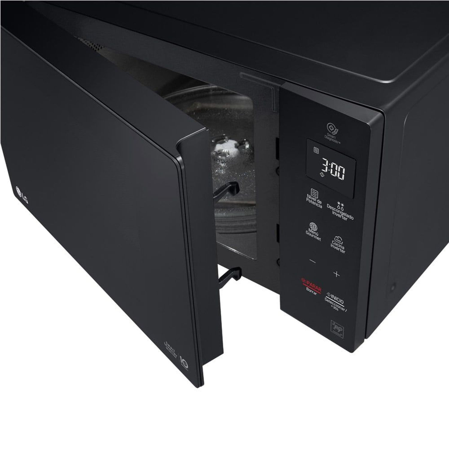 Imagen 2 del producto Horno microondas LG MS2536DIR 1200W, capacidad 25 litros, 8 funciones de cocción automática, NeoChef, negro