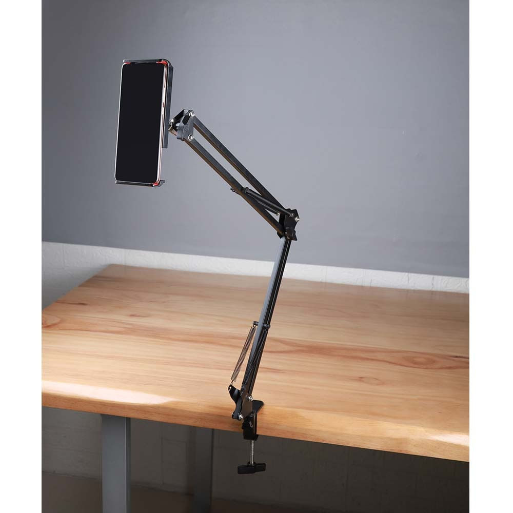 Imagen 2 del producto Soporte de celular o tablet para escritorio Radioshack flexible, negro (reempacado)