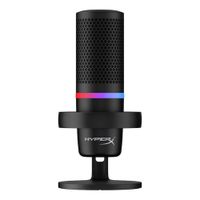Micrófono Hyperx DuoCast, conexión usb Tipo-C, 2 patrones polares, 96KHz,  color negro (reempacado)