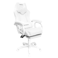 Silla gamer Extingtion Sapp, reclinable 135°, reposapiés, cojines lumbar y cervical, blanco