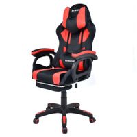 Silla gamer Extingtion Sapp, reclinable 135°, reposapiés, cojines lumbar y cervical, rojo