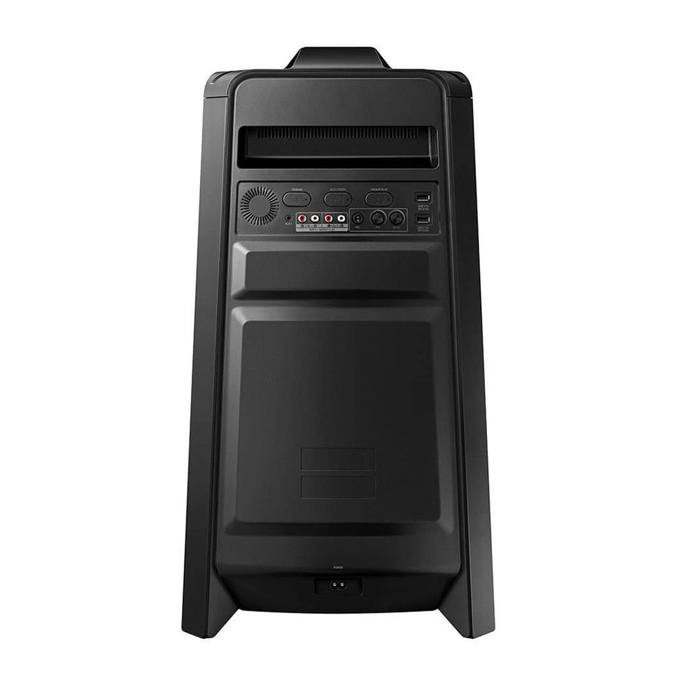 Parlante bluetoothe Samsung MX-T50PE 500W, resistente al agua, USB, karaoke, luces LED, negro