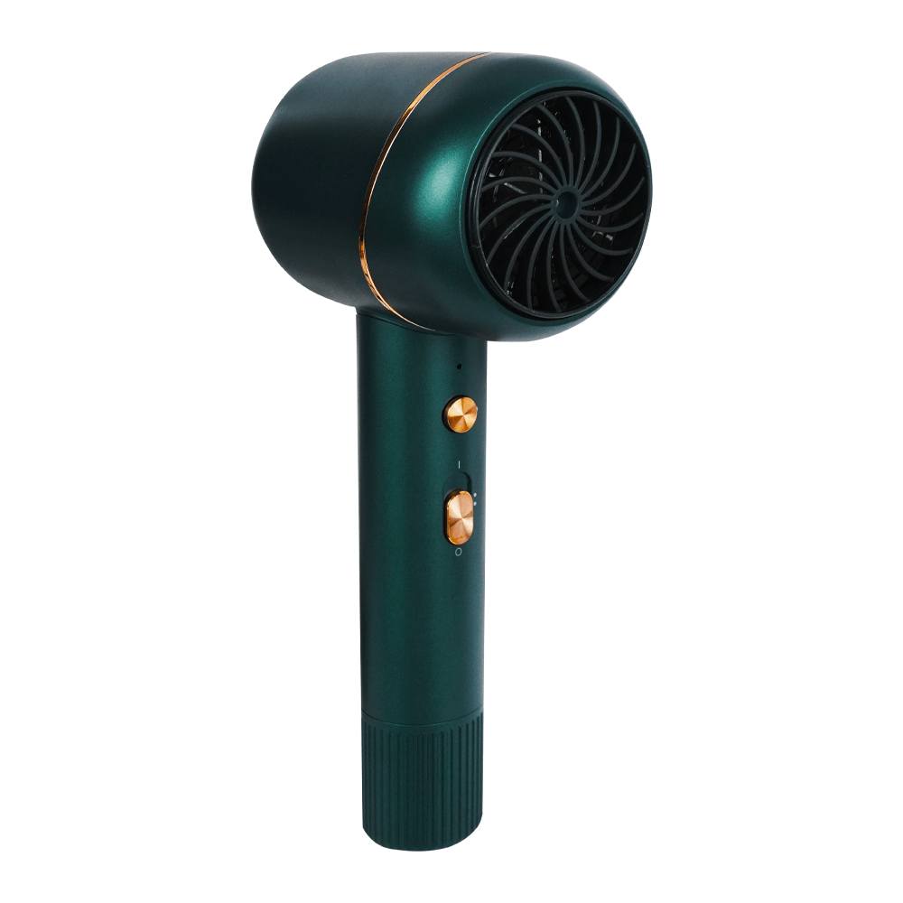 Secador de cabello Iónico Hair Dryer 2200W, 2 niveles de velocidad, 2 niveles de temperatura, verde