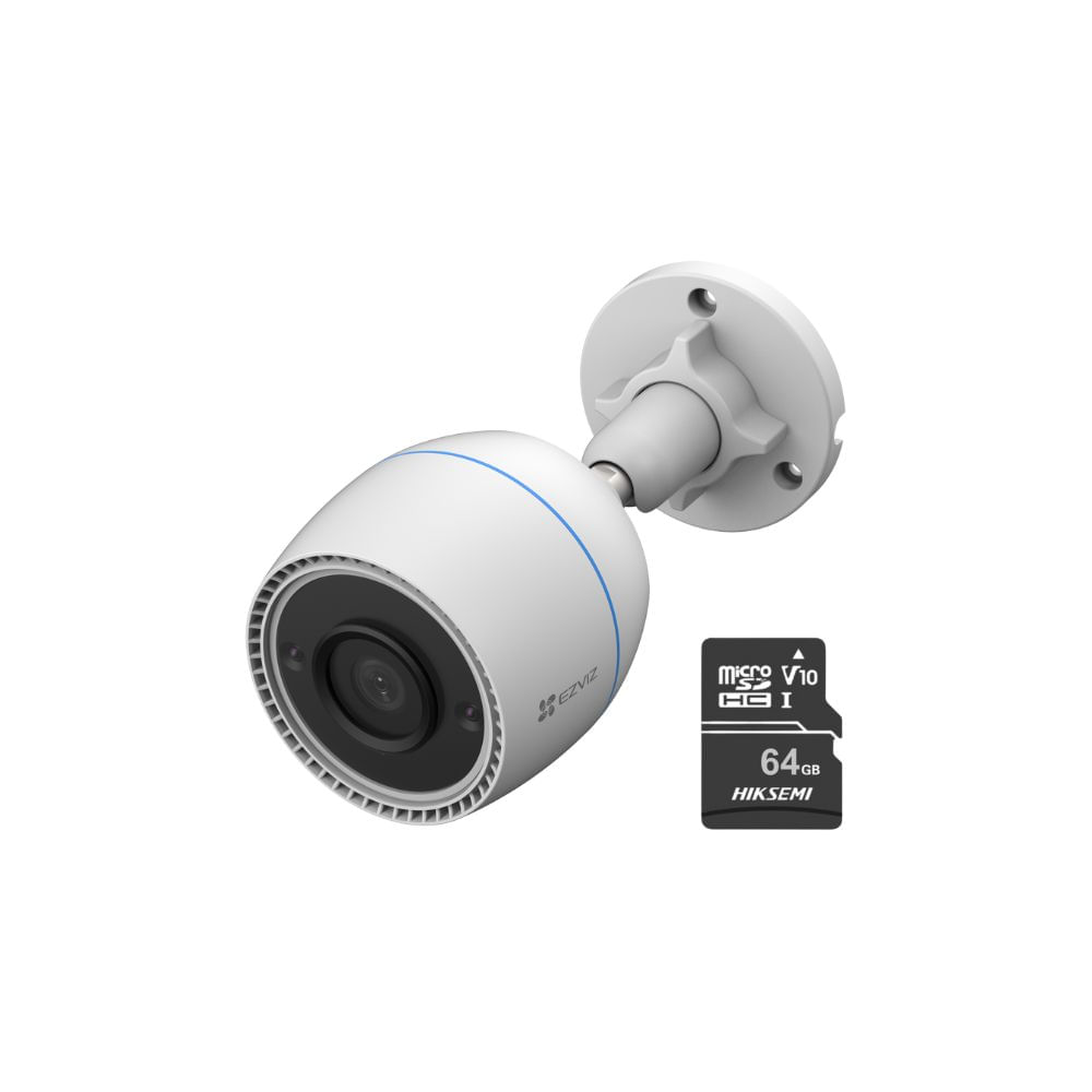 Imagen 2 del producto Cámara de seguridad Ezviz para exterior H3C Full HD + Micro SD 64gb - Blanco