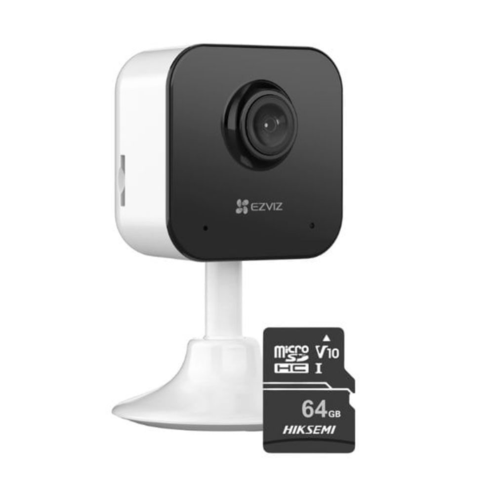 Cámara de seguridad Ezviz H1C Full HD + Micro SD 64GB, blanco