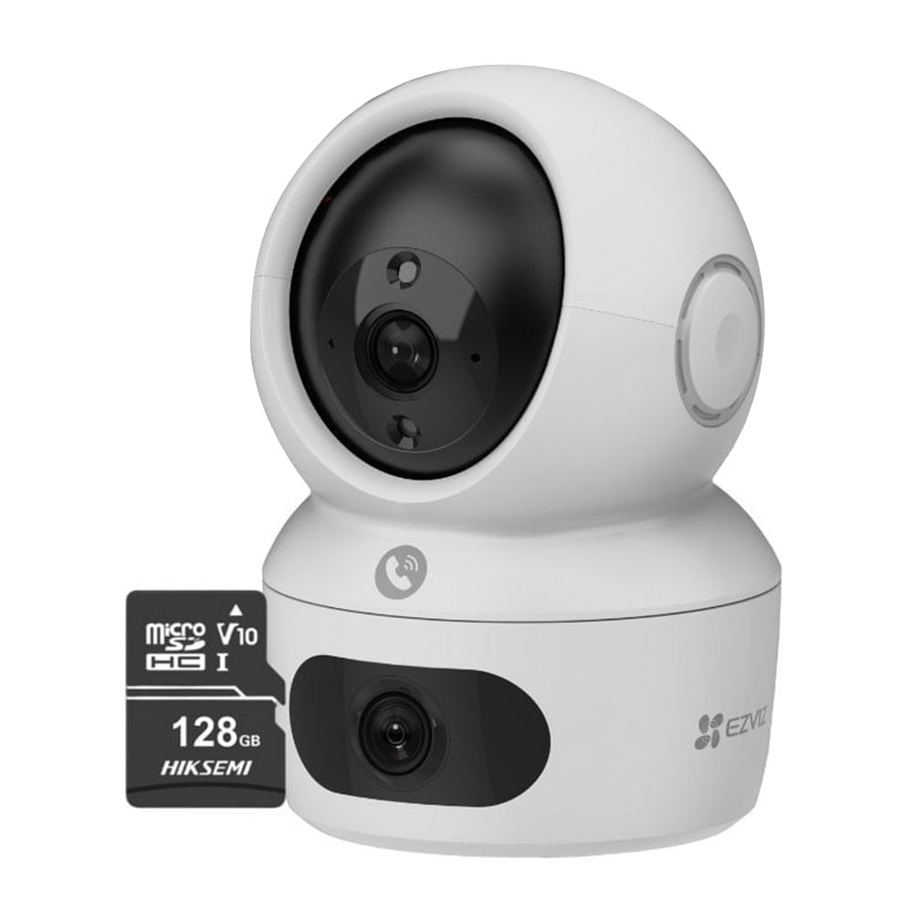 Cámara De Seguridad Ezviz H7C Dual + Micro SD 128gb - Blanco