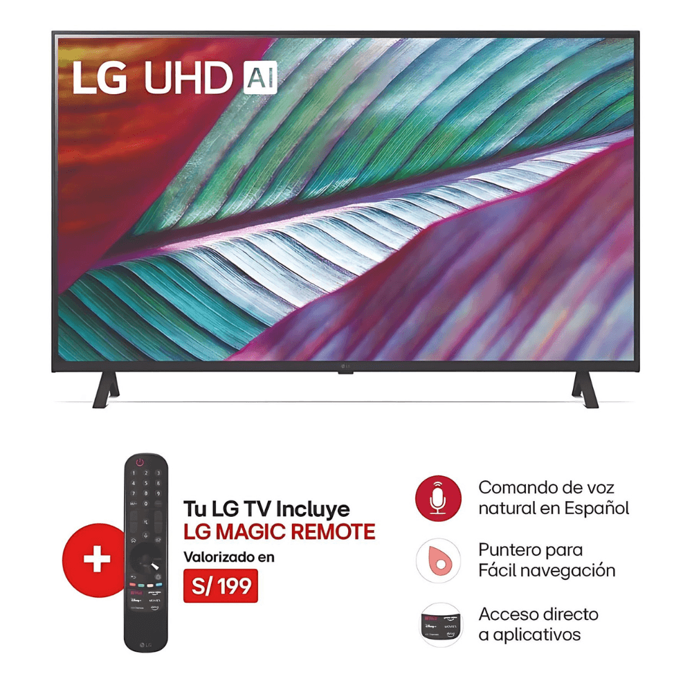 Imagen 2 del producto Smart TV LG 4K 55"" ThinQ Ai, Ultra HD, sistema WebOS 23 integrado, UR8750