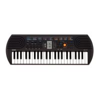 Órgano electrónico Casio SA-77AH2-ADAP, 44 teclas, 100 tonos, 10 canciones, negro (reempacado)