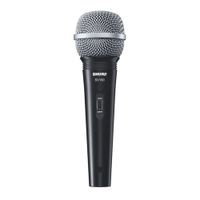 Micrófono alámbrico Shure, portátil, dinámico, unidireccional, cable XRL a jack 6.3 mm, largo 5 m, negro (reempacado)