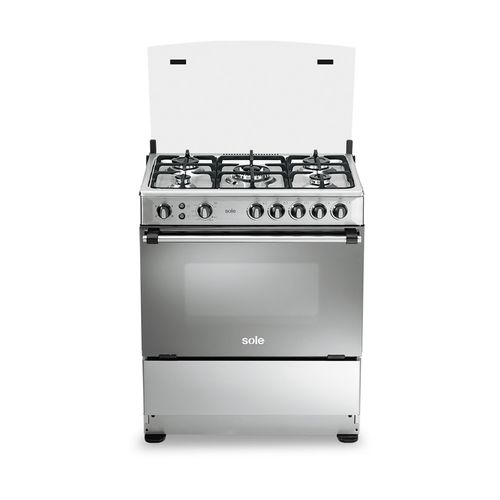 Cocina de pie Sole Classic Dubai Glp/Gn 3.7kw, 76cm, acero inoxidable, plateado