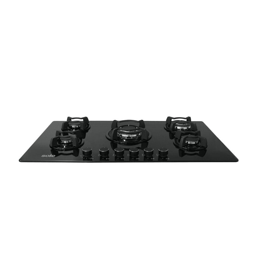 Imagen 2 del producto Encimera Sole 3120SOLCO059 86 cm, vidrio templado, encendido eléctrico, negro