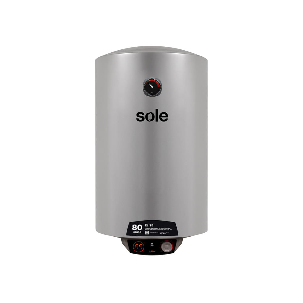 Imagen 1 del producto Terma eléctrica Sole Elite 80 litros, 1500W, para pared, gris