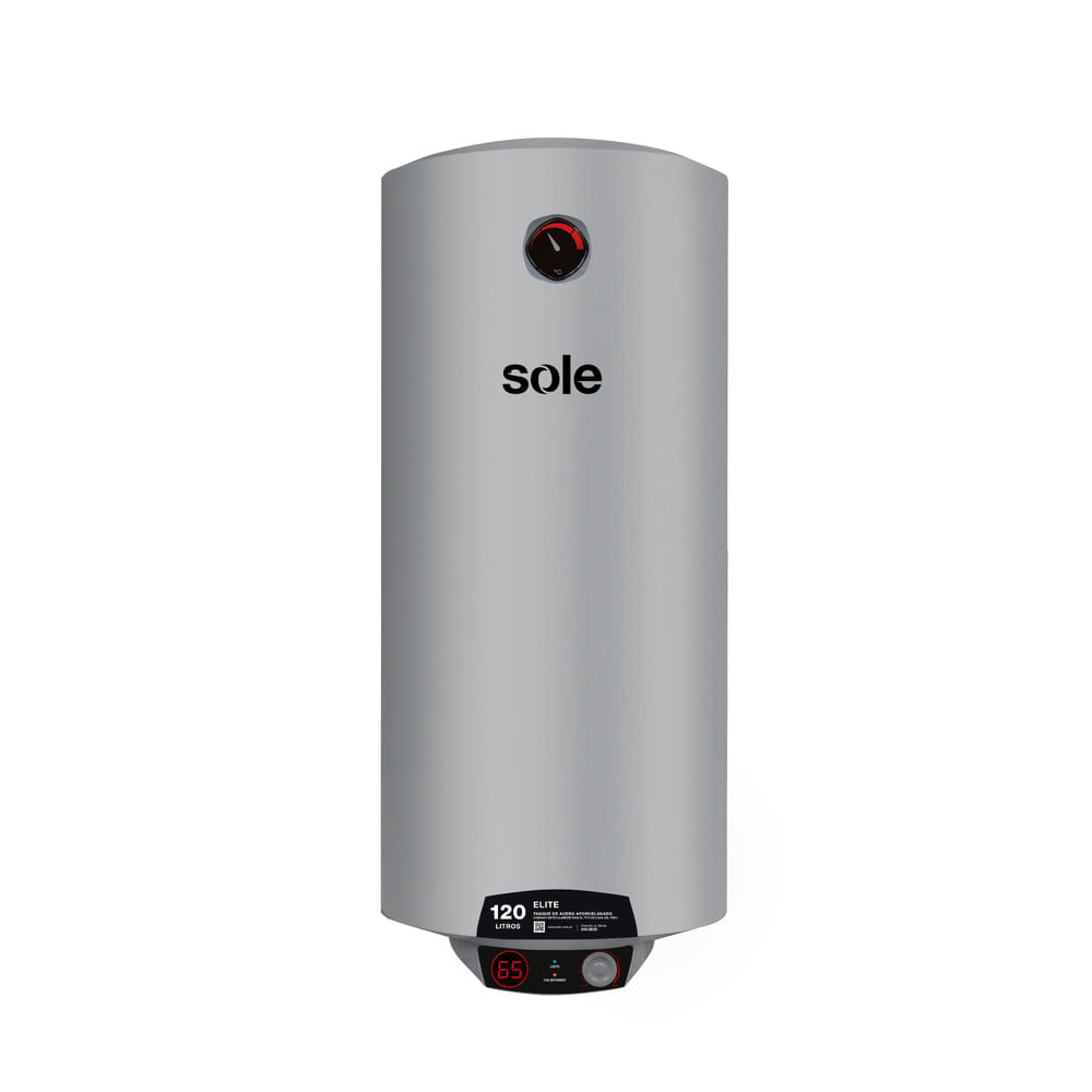 Terma eléctrica Sole Elite 2000W, 120 litros, para pared, gris