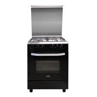 Cocina de pie Sole Cartagena Glp 60 cm, 3.4kw, 4 quemadores, negro