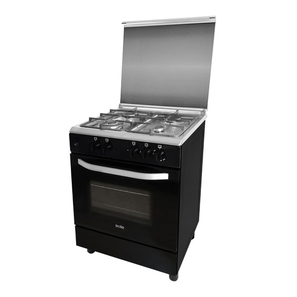 Imagen 2 del producto Cocina de pie Sole Cartagena Glp 60 cm, 3.4kw, 4 quemadores, negro