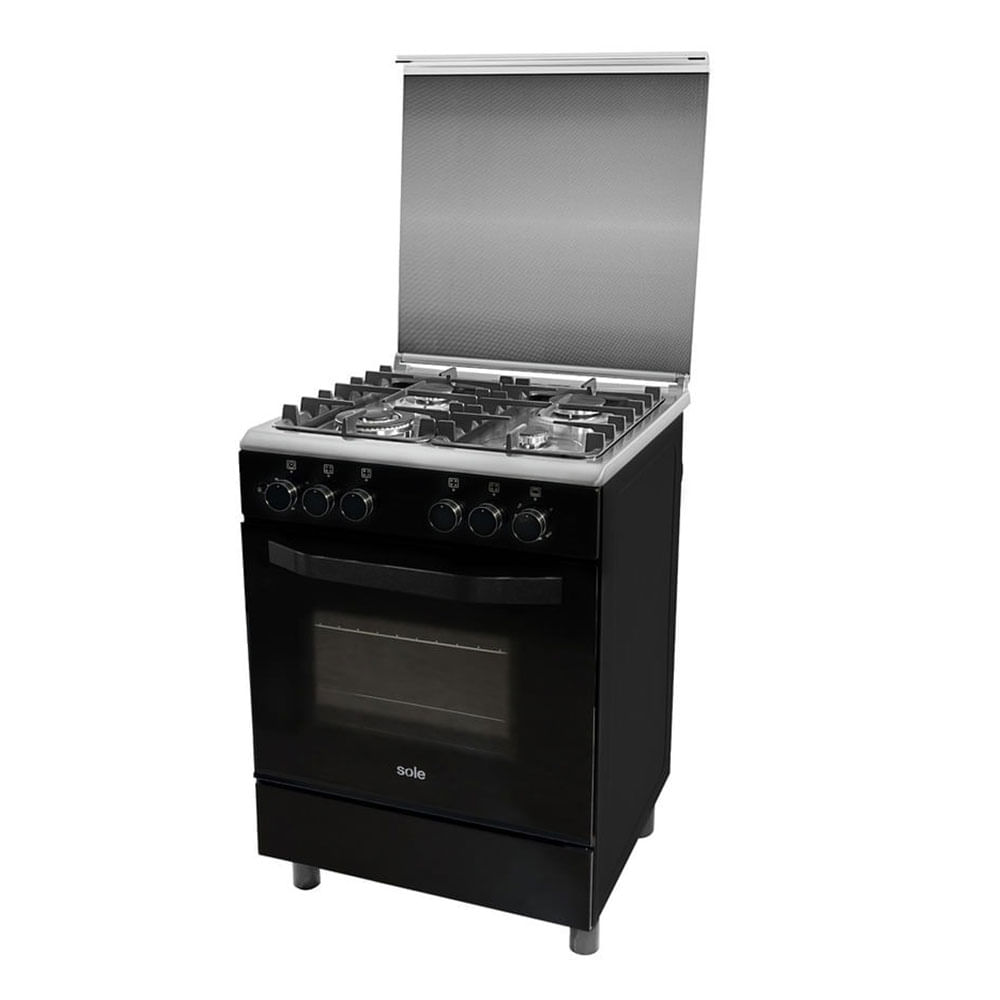 Imagen 2 del producto Cocina de pie Sole Bahamas Glp 60cm, 3.4kw, capacidad 80 litros, negro