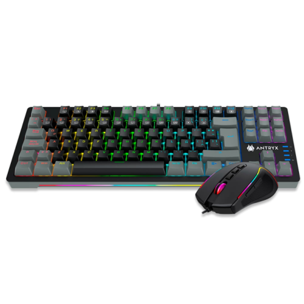 Kit Gamer Antryx Teclado Mecánico y Mouse GC-5500 Switch Azul