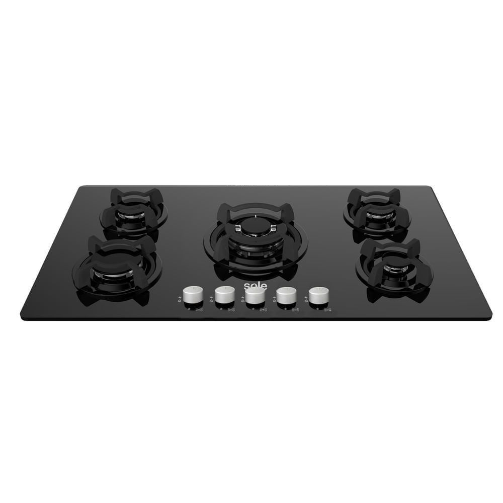 Imagen 2 del producto Encimera Sole 3120SOLCO033 86 cm, vidrio templado, encendido eléctrico, negro