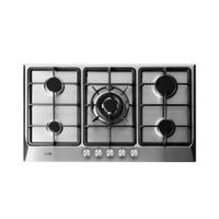 Encimera Sole S-SOLCO038 86 cm, acero inoxidable, encendido eléctrico, plateado