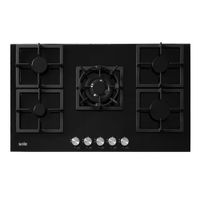 Encimera Sole S-SOLCO041 86 cm, vidrio templado, encendido eléctrico, negro