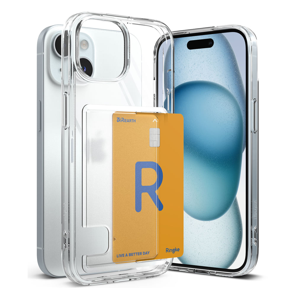 Imagen 1 del producto Case para iPhone 15 fusion card, anti golpes, flexible, transparente
